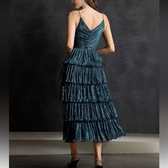 Luxe ruffle hem party formal cami dress - Picture 7 of 8